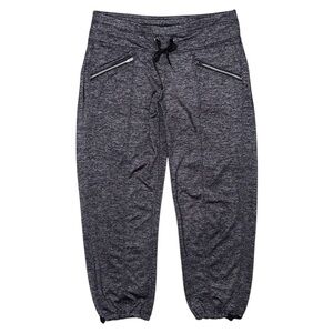 Athleta Metro Quest Capri Yoga Fitness Pants Black Heather Zipper Women’s XS EUC